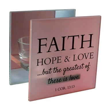 Cottage Garden MCHQ23SBH Faith, Hope Love 1 Corinthians 13-13 Candle Holder