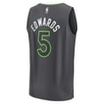 thumbnail image 3 of Men's Fanatics Anthony Edwards Anthracite Minnesota Timberwolves Fast Break Replica Player Jersey - Statement Edition, 3 of 3