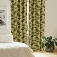 thumbnail image 2 of Ambesonne Mandala Curtains, Scale Style Circles, Pair of 28"x95", Yellow and Black, 2 of 5