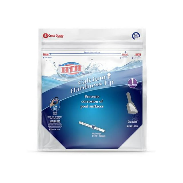 HTH 4 lbs Granule Calcium Hardness Increaser - Pack of 3