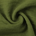 thumbnail image 6 of ibuvkizy Linen Shirts for Men Summer Three-Quarter Sleeve Button Down with Collar Solid Color Casual Vacation Army Green,L, 6 of 9
