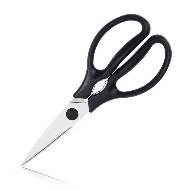 1 cocina de alta resistencia ultra fuerte tijeras prácticas con soporte magnético para cocinar tijeras de corte de acero inoxidable para carne, aves de corral