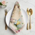 thumbnail image 2 of Easter Cute Bunny Cloth Napkins, Eggs Spring Daisy Flowers Vintage Washable and Reusable Dinner Napkins Set of 6, Table Napkin for Kitchen Party Birthday Wedding Hotel Housewarming 20"x20", 2 of 9