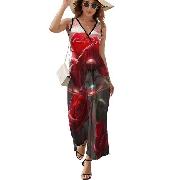Rose Vestido Sin Mangas , Vestidos De Lujo Para Ocasiones Oficiales