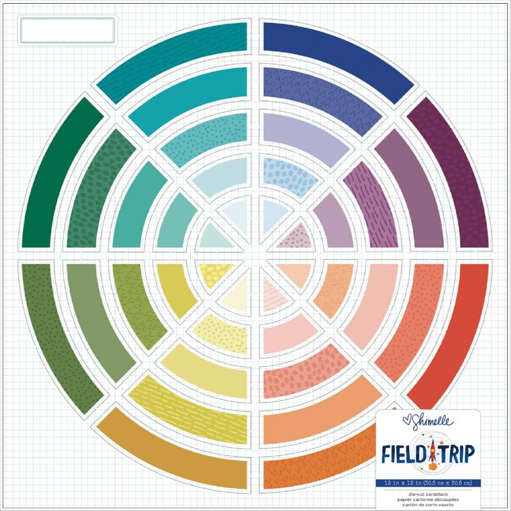 Shimelle Field Trip DieCut Cardstock 12"X12"Color Wheel