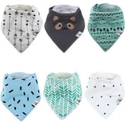 Baby Bandana Drool For Drooling And Teething - By 6 Pack For Boys Or Girls Soft Absorbent 100% Organic Cotton Perfect - Absorbent Babies & Toddlers - Shower Gift