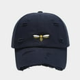 thumbnail image 2 of Jinhomg Cute Baseball Caps for Women 2025 Funny Bee Embroidered Holiday Hats Lightweight Adjustable Cotton Distressed Hat Insect Honey Seasonal Sale Navy Free Size, 2 of 6