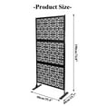 thumbnail image 2 of 2-Pack 77.5"x36.4" Freestanding Intricate Metal Privacy Panel with Solid Base for Indoors/Outdoor, 2 of 9