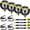 Yellow, variant on 4 Pack Car Tie Down Straps for Trailers - 2" x 96" - 9900LBS Break Strength - Tire Ratchet Straps with Heavy Duty Chain Anchors for Hauling UTV, SUV, Truck, Any Cars