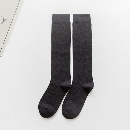 

Women Chic Fashion Simple Flat Knee Preppy Stockings Solid Socks Autumn/Winter