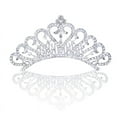 thumbnail image 5 of Corona de aleación para niña, tocado de amor, accesorios para el cabello de princesa, peineta de diamantes de imitación, corona de cumpleaños de perlas, 5 of 5