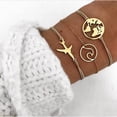 thumbnail image 1 of Boho Geometric Bracelet And Bangle Set For Women With Star Map Heart Charm Beads Chain Fashion Jewelry, 1 of 7