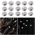 thumbnail image 1 of Perles de Dreadlocks de Barbe, Motif de Rune Perles de Tressage de Cheveux Argent Rétro Taille Parfaite pour Collier de Bricolage pour l'Usure Quotidienne, 1 of 8