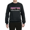 thumbnail image 2 of Wild Bobby Cheerleader Silhouette Girl Sports Unisex Crewneck Graphic Sweatshirt, Black, Small, 2 of 5
