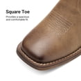 thumbnail image 4 of DREAM PAIRS Women's Cowboy Boots Mid Calf Western Cowgirl Boots Wide Square Toe Pull-On Embroidered Boots with Block Heel, 4 of 6