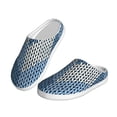 thumbnail image 2 of Lsque Cozy Knitted Blue Chevron Pattern Womens Comfort Cotton on Scuff With Memory Foam and Anti-skid Sole Slipper-46/47, 2 of 7
