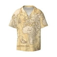 thumbnail image 5 of Picia World Map Men's Linen Shirts Short Sleeve Cuban Beach Shirts Casual Shirts Button Down Shirt for Men Beach Summer Wedding Shirt-Large, 5 of 7