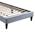 thumbnail image 4 of Lilian Twin Size Bed, Tufted Gray Velvet Upholstery, Chevron Stitch, 4 of 6