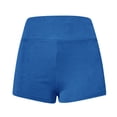 thumbnail image 3 of Yoga Shorts For Women Basic Bike Compression Leggings Capris Lift Blue Athletic Shorts For Women L, 3 of 5