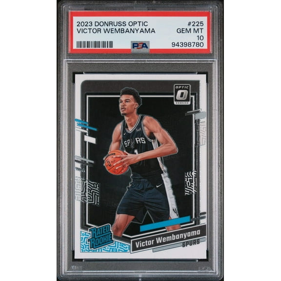 Graded 2023 Panini Donruss Optic Victor Wembanyama #225 Rookie RC Basketball Card PSA 10 Gem Mint