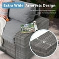thumbnail image 4 of JOIVI 6 Pcs Patio Outdoor Furniture Conversation Set with Wide Armrest, Gray, 4 of 12