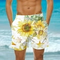 thumbnail image 2 of Odeerbi Mens Swim Trunks Hawaiian Tropical Print Bord Shorts Summer Beach Swimming Trunks Loose Beach Shorts with Pocket Swimming Pants White, 2 of 6