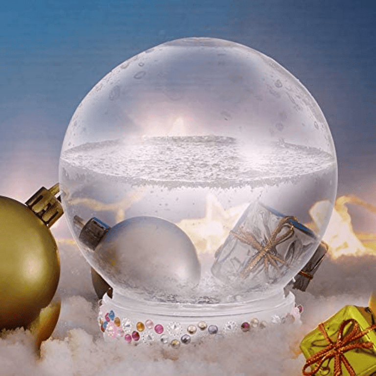  Mimorou 24 Pcs 3.9 Inch Christmas DIY Snow Globe Kit Water Globe  Clear with Screw Off Cap Plastic Empty Snow Globe for Winter DIY Craft (24  Pcs) : Home & Kitchen