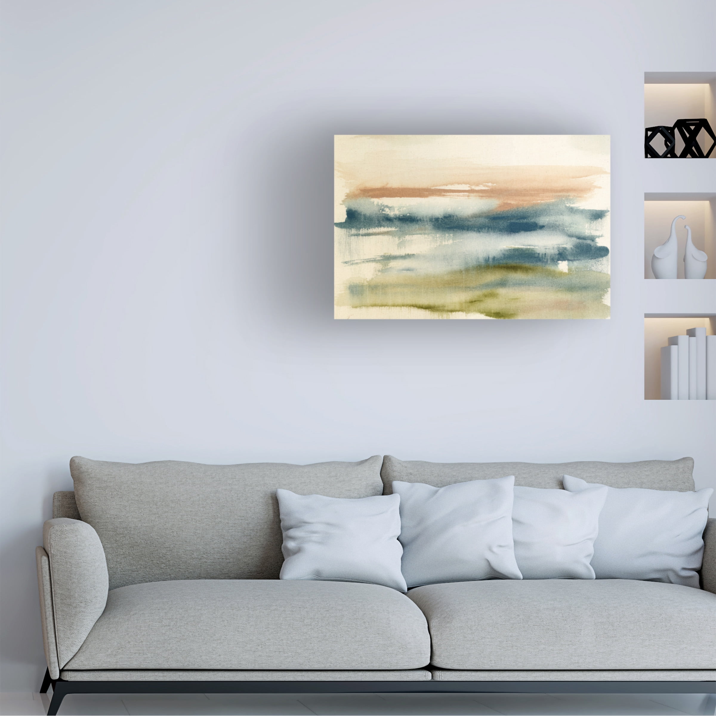 Jennifer Goldberger 'Blended Horizon II' Canvas Art