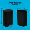 thumbnail image 7 of PayLessHere 13Gal Black Trash Can - Stainless Steel w/Foot Pedal & Soft Close, 7 of 7