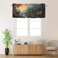 thumbnail image 2 of Rustic Cabin Deer Valance Rod Pocket Window Curtain for Kitchen Fall Forest Elk Wildlife Animal Autumn Nature Country Farmhouse Window Treatment Valance Curtains for Bathroom 54 by 18 in, 1 Panel, 2 of 6
