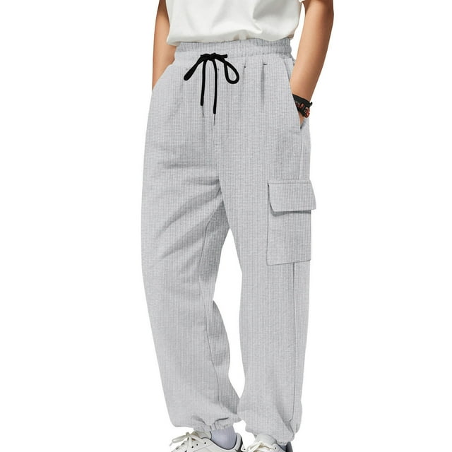 Dagugfen Cargo Pants for Men Elastic Waist Drawstring Tapered Leg Textured Casual Travel Work Pants