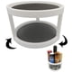 thumbnail image 1 of Innovador organizador giratorio de dos niveles para gabinetes y cocinas, solución de almacenamiento que ahorra espacio con superficie antideslizante y rotación de 360° para uso multifuncional, 1 of 7