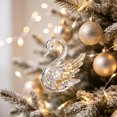thumbnail image 6 of Lypsnake Clear Acrylic Sequins Transparent Swan Shape Reflective Animal Figurine Christmas Ornaments, 6 of 6