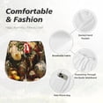 thumbnail image 6 of Lsque Elegant Still Life Roses Printed Women's Running Shorts with Liner Pockets,Elastic Quick Dry Workout Athletic Gym Yoga Shorts,Womens High Waist Shorts-Medium, 6 of 9
