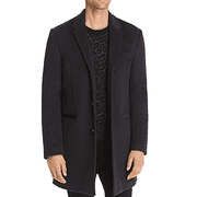 John Varvatos BLACK Devin Wool-Blend Top Coat, US Large