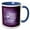 Blue/White, variant on 3drose, Lavender Snow Geese Flying, Purple Frame, 11oz Mug