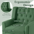 thumbnail image 4 of FRMALL Living Room Chairs Accent Chair Set of 2 linen Fabric Armchairs, Teal, 4 of 7