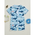 thumbnail image 4 of BemeyourBBs Toddler Baby Boy Girl One Piece Swimsuit Newborn Whale Turtle Swimsuits UPF 50+ Rash Guard Zipper Swimwear Short Sleeve Summer Beach Bathing Suit, 4 of 9
