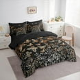 thumbnail image 3 of Castle Fairy Teenagers Flying Gradient Butterflies Bedding Comforter Set 7pcs,Chic Floral Flower Queen Bedding Sets Super Cozy,Retro Vintage Aesthetic Queen Sheet Sets,Super Cozy Room Decor, 3 of 8