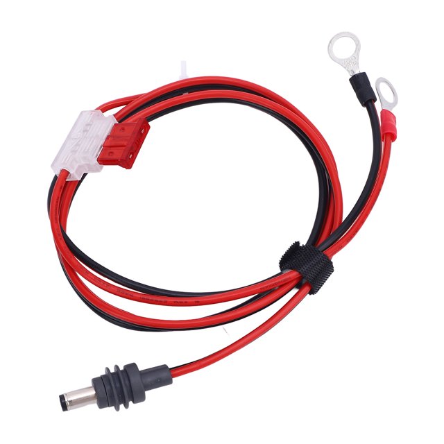 for Mini O Ring DC Charging Cable with Fuse, Rubber Copper O Ring Terminal to Replacement DC Plug Power Cord for Dish Antennas