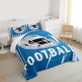 thumbnail image 3 of jejeloiu Rugby Sport Game Queen Comforter Set,Gray Football Helmet Bedding Comforter Set For Boys Kids Reversible 3-Piece, 3 of 8