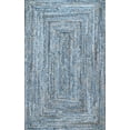 thumbnail image 2 of nuLOOM Hand Braided Otelia Denim And Jute Runner Rug, 2' 6" x 10', Denim, 2 of 4
