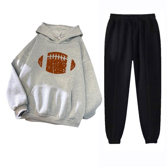 Puntoco Sudadera con Capucha para Mujer Sudadera con Bolsillo De Manga Larga Pantalones De Moda para Mujer Conjunto De Sudadera con Estampado Navideño Puntoco Puntoco-7612
