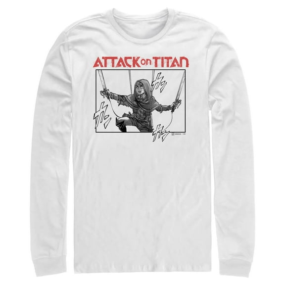 Mens Attack on Titan Armin Arlert Panel Long Sleeve Shirt