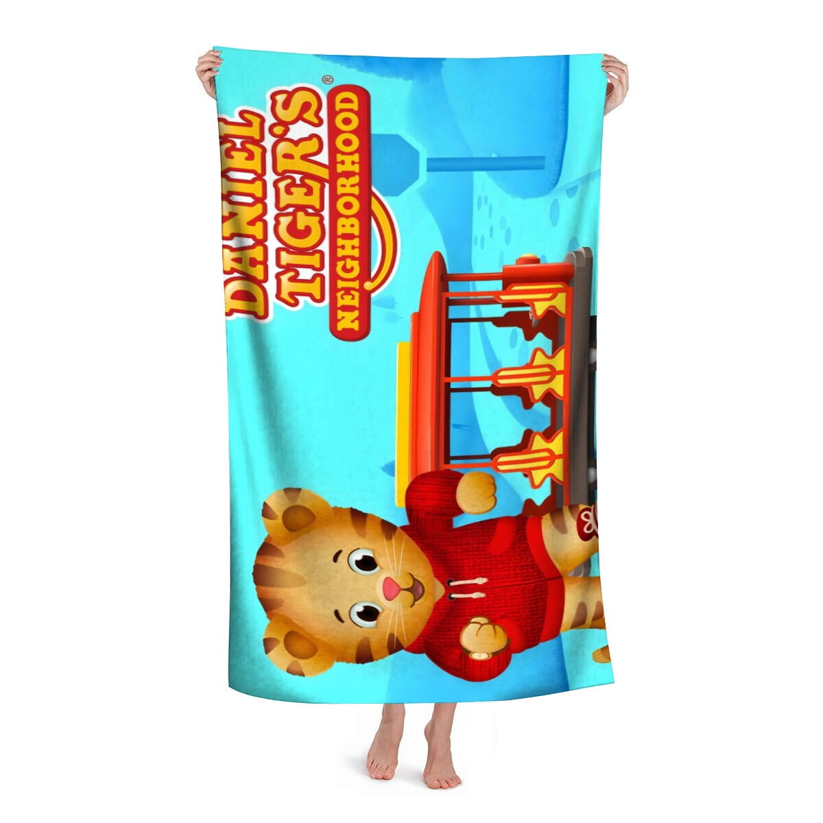 Daniel Tiger's Neighborhood-theme Gifts Quick-dry Beach Towel for Women Girl Birthday Inspired Fan Bath Outdoor Music Lover30.7 x 59 in（78 X 150 CM）