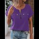 thumbnail image 3 of Blusa con Cremallera para Mujer, de Poliéster, con Botones y Corta, Ideal para el Tiempo Libre, Color , Talla S, 3 of 6