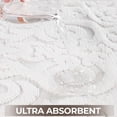 thumbnail image 3 of Superior Venere Floral Scroll Washable Bath Rug, Set of 2, Large, White, 3 of 12