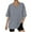 Gray, variant on Jalioing Women's T Shirt Oversized Half Sleeve V Neck Tee Shirt Solid Color Fashion Basic Summer Tops Clothes
