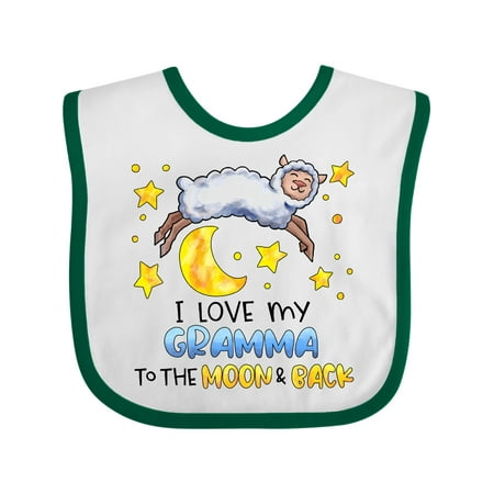 

Inktastic I Love my Gramma to the Moon and Back Cute Sheep Gift Baby Boy or Baby Girl Bib