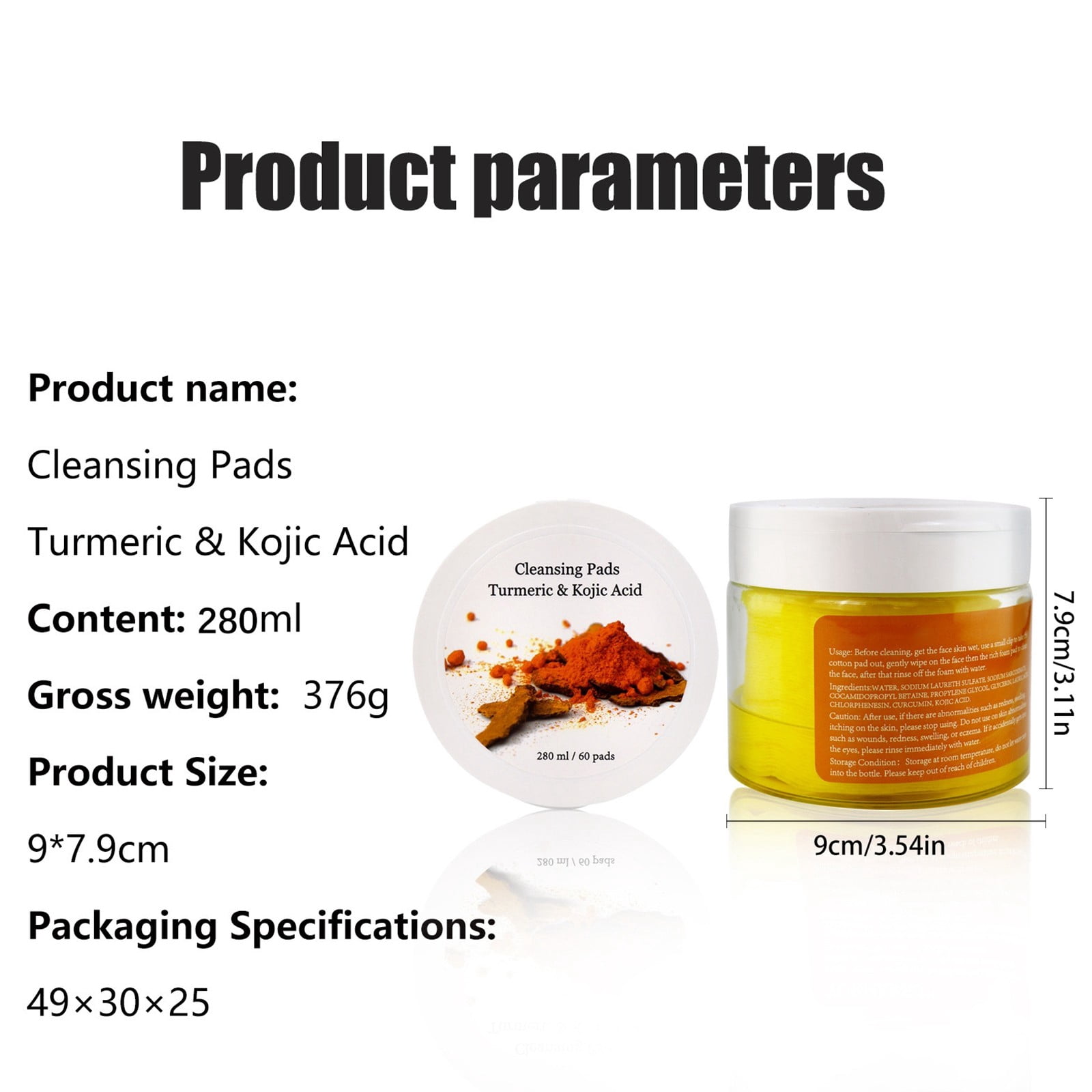 Cleansing Exfoliating Pads Gently Cleanse Brighten Skin Care Moisturize Facial Skin Cleansing Pads 280ml